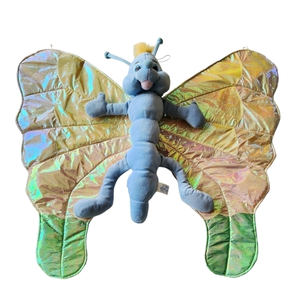 Vtg Giant Carousel Toy Butterfly plush stuffed animal 27" x 31"